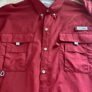 Columbia Men's Red Shirt long sleeve